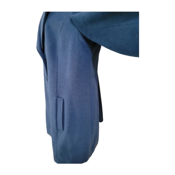 J Jill Wool Blend Marina Blue Peacoat Jacket  Size L EUC - Picture 5 of 11